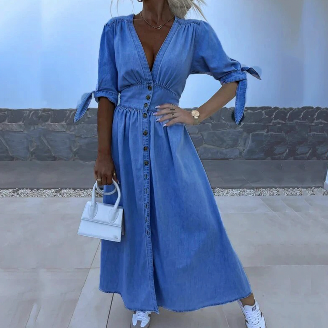 Miriam | denim maxi-jurk